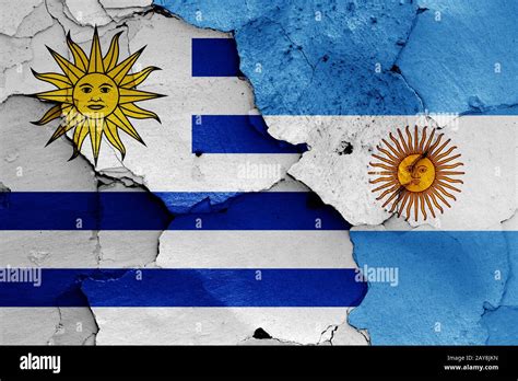 flags of Uruguay and Argentina Stock Photo - Alamy