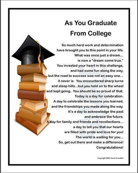 College Graduation DIGITAL DOWNLOAD Graduation Poem - Etsy