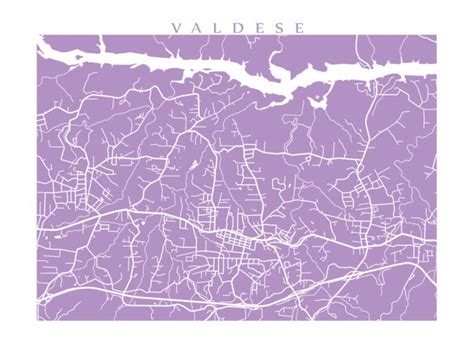 Valdese NC Map Print North Carolina Poster - Etsy