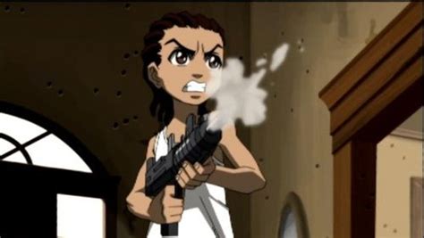 Riley And Huey Freeman With Guns