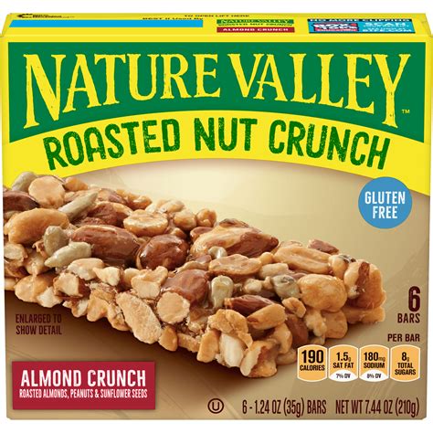 Nature Valley Roasted Nut Crunch Granola Bars, Almond Crunch, 6 Ct, 7. ...