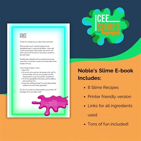 Non-Toxic Slime Recipes Downloadable