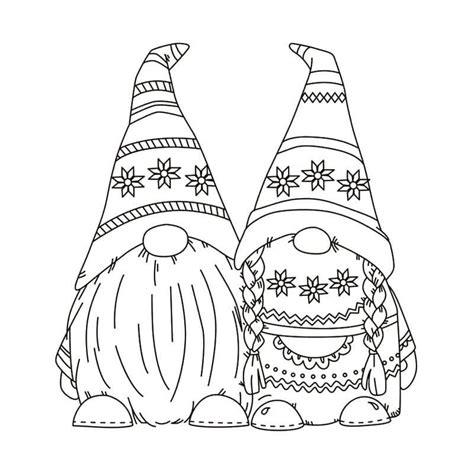 Gnome Coloring Pages | Dessin noel, Coloriage noel, Livre de couleur