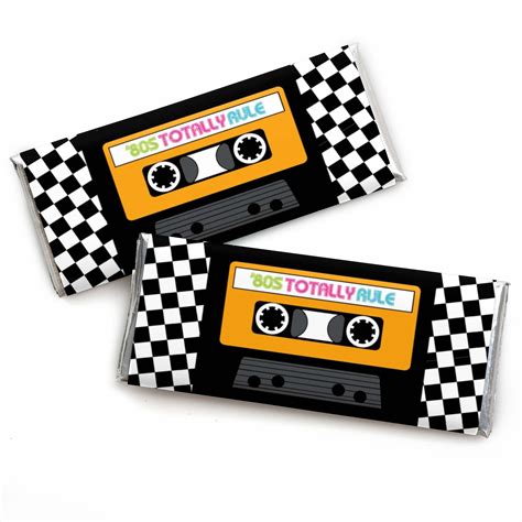 80's Retro - Candy Bar Wrapper Totally 1980s Party Favors - Set of 24 ...