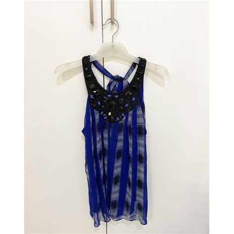 Blue Top, Women's Fashion, Tops, Sleeveless on Carousell