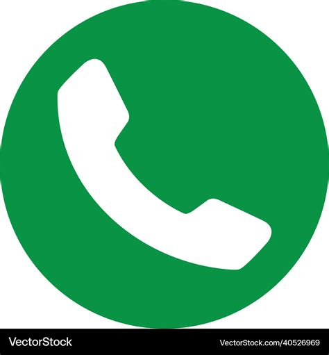 Green phone icon Royalty Free Vector Image - VectorStock
