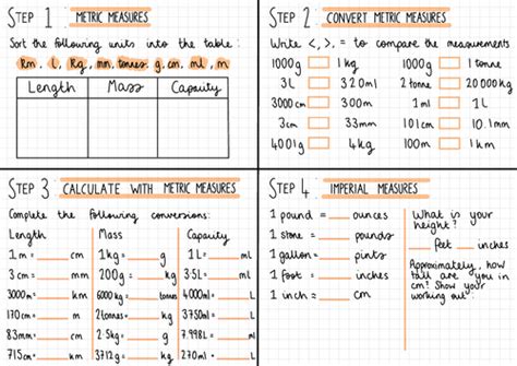 White Rose Maths Year 6 Converting Units HWK Steps 1 - 4 | Teaching ...