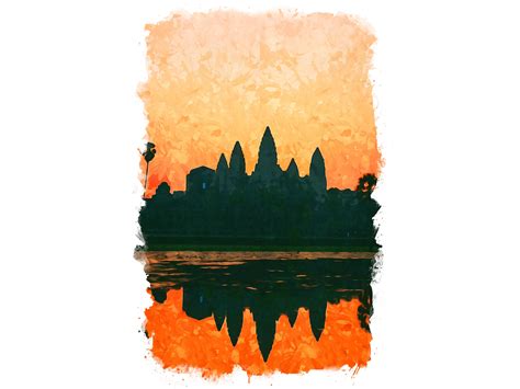 Angkor Wat Watercolor View Graphic by Poster Boutique · Creative Fabrica