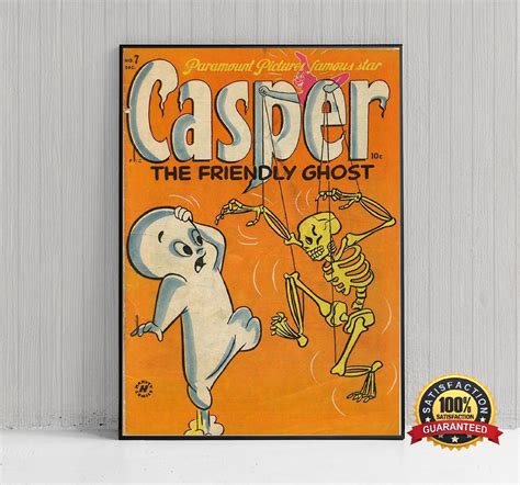 Casper Poster, Casper Movie Poster, Casper Minimalist Poster, Cartoon Movie Poster Print ...