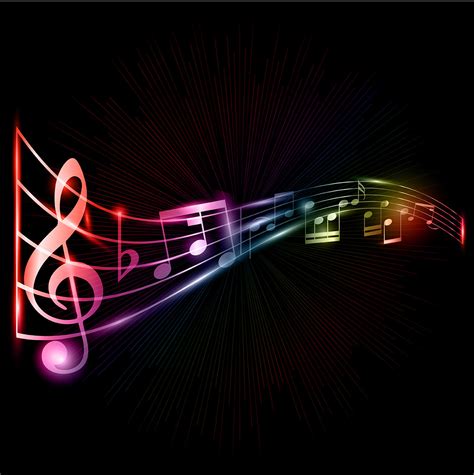 Neon music notes background 233806 Vector Art at Vecteezy