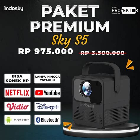 Jual Indosky Projector - Proyektor Mini Bisa Konek Ke HP Android dan ...