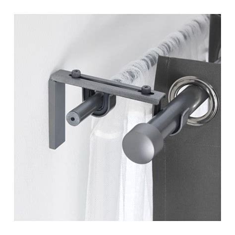 BETYDLIG Curtain rod holder, silver color - IKEA | Curtain rods, Double rod curtains, Curtain ...