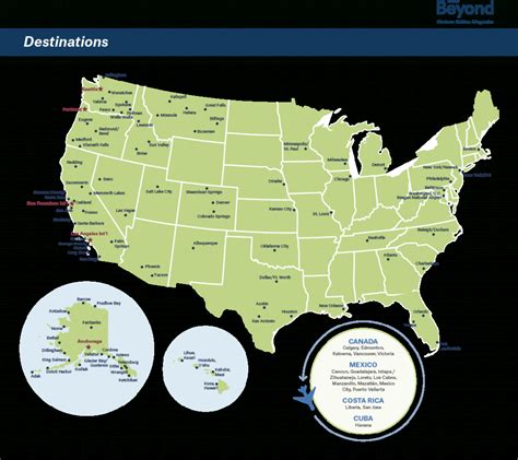 Us Airways Destinations Map Alaska Airlines Jumps To Fort Lauderdale ...