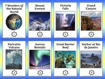 Seven Wonders of the Natural World by Mr Elementary | TpT