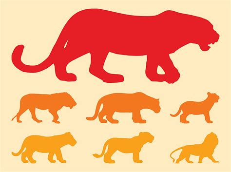 Big Cats Silhouettes ai vector | UIDownload