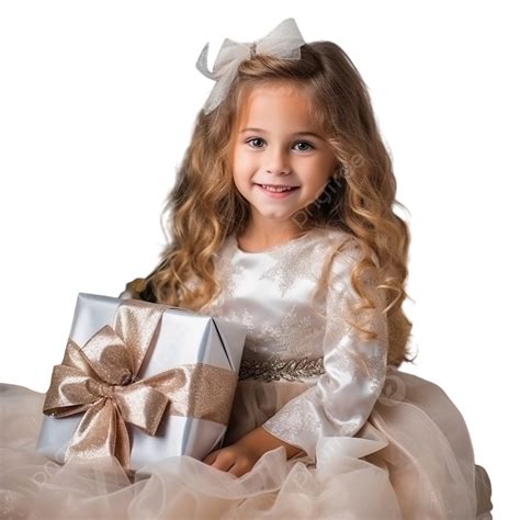 Little Girl In Princess Dress Celebrates Christmas, Christmas Magic Fairy Tale, Happy Childhood ...