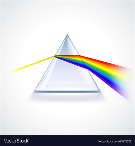 Spectrum prism isolated on white Royalty Free Vector Image