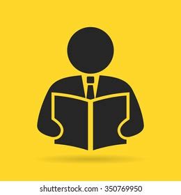 Reading Person Icon Stock Vector (Royalty Free) 350769950 | Shutterstock