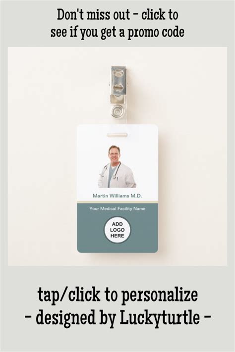 Photo ID Hospital Medical Professional Name Badge | Zazzle.com | Name badges, Medical ...