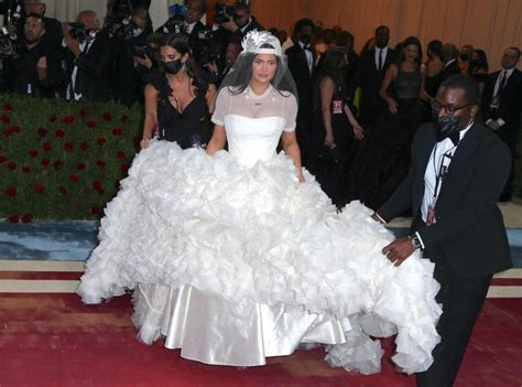 Kylie Jenner Wears Virgil Abloh Wedding Dress With Backwards Ball Cap