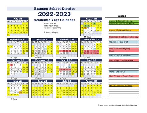 District Calendar | Branson Bearcats