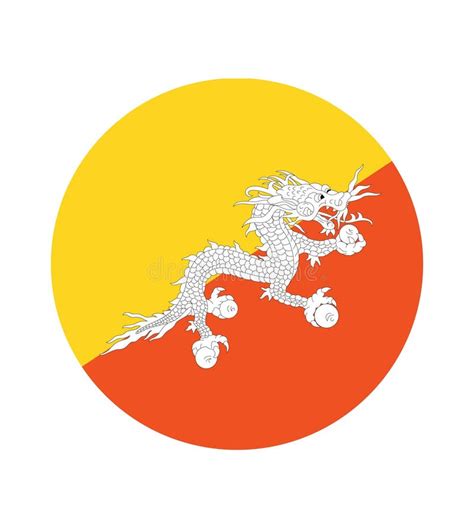 National Bhutan Flag, Official Colors and Proportion Correctly ...