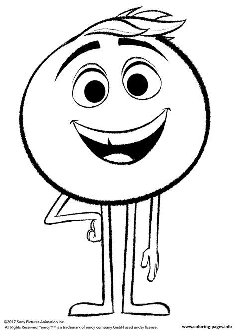 Emoji Movie Gene Coloring Pages Printable