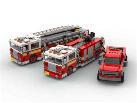 LEGO MOC Lego Fire Department - Set of Three Vehicles - 8 Stud Speed ...