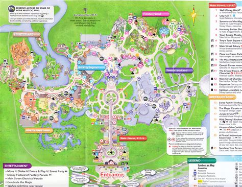 Magic Kingdom at Walt Disney World - 2016 Park Map