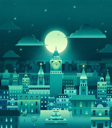 The llustration of city(green) | City illustration, Landscape illustration, Flat design illustration