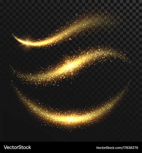 Sparkle stardust golden glittering magic Vector Image