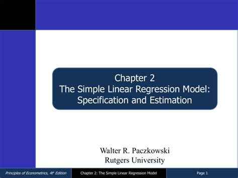 ASSUMPTIONS OF THE SIMPLE LINEAR REGRESSION MODEL