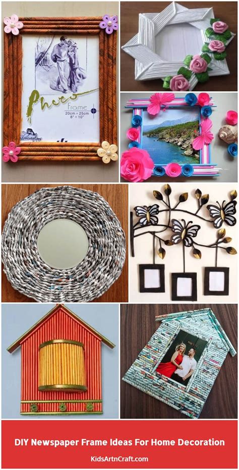 DIY Newspaper Frame Ideas for Home Decoration - Kids Art & Craft