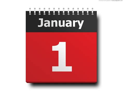 January 1, calendar icon | PSDGraphics