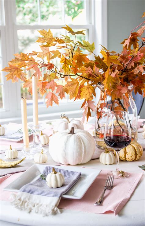 Thanksgiving Table Decor Idea - Shining on Design