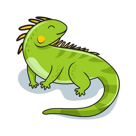 Iguana Cartoon Illustration 3686677 Vector Art at Vecteezy