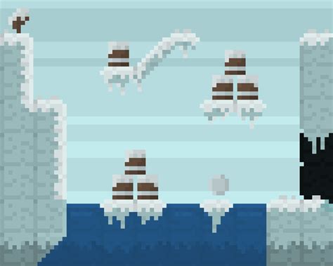 Version 2.0 - Polar ocean pico-platformer tileset by Kevin's Mom's House