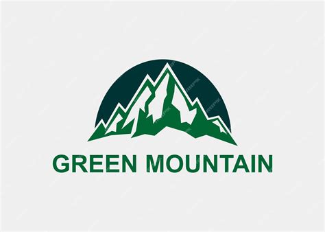 Premium Vector | Logo green mountain company name