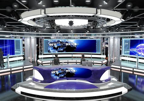 Television news studio designs | CGTrader