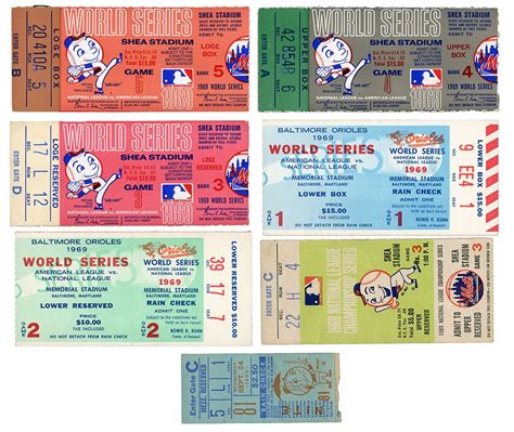 1969 NY Mets Complete Ticket Set (7)