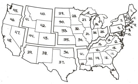 Quiz Printable Blank Map Of The United States