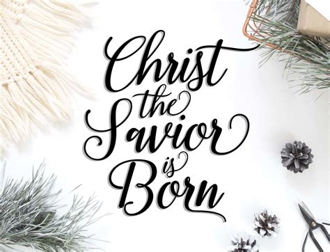 Christ the savior is born SVG DXF PNG EPS By TheBlackCatPrints ...