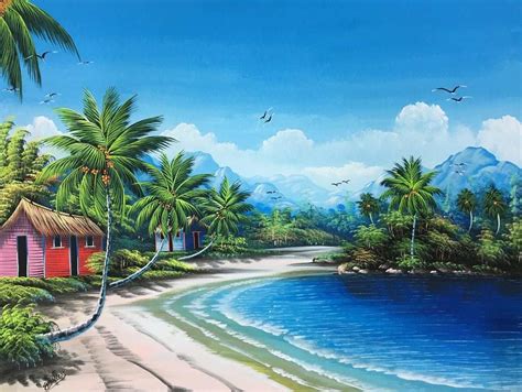 Beach Oil Painting 30x40 - CaribeXpressions Art Gallery | Beach painting, Beach oil painting ...