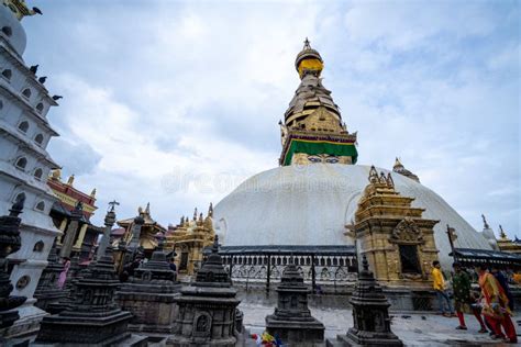 Swayambhu Buddhist Temple Building in India Editorial Photo - Image of ...