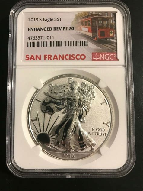 2019 S Silver Eagle ENHANCED REVERSE Proof PR with OGP COA NGC PF70 NEW | eBay