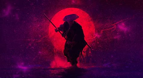 1920x1080px | free download | HD wallpaper: purple sun, bloody sun, space, sunset, samurai ...