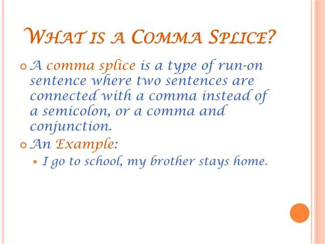 Comma splice examples - usavirt