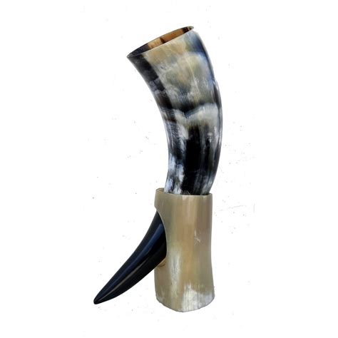 Viking Drinking Horn Set of 5 with Stand