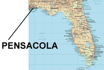 Map Of Florida Showing Pensacola | Florida Map