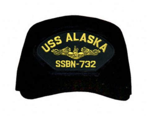 USS Alaska SSBN-732 ( Gold Dolphins ) Submarine Officers Custom Embroidered Cap - Submarine Ship ...